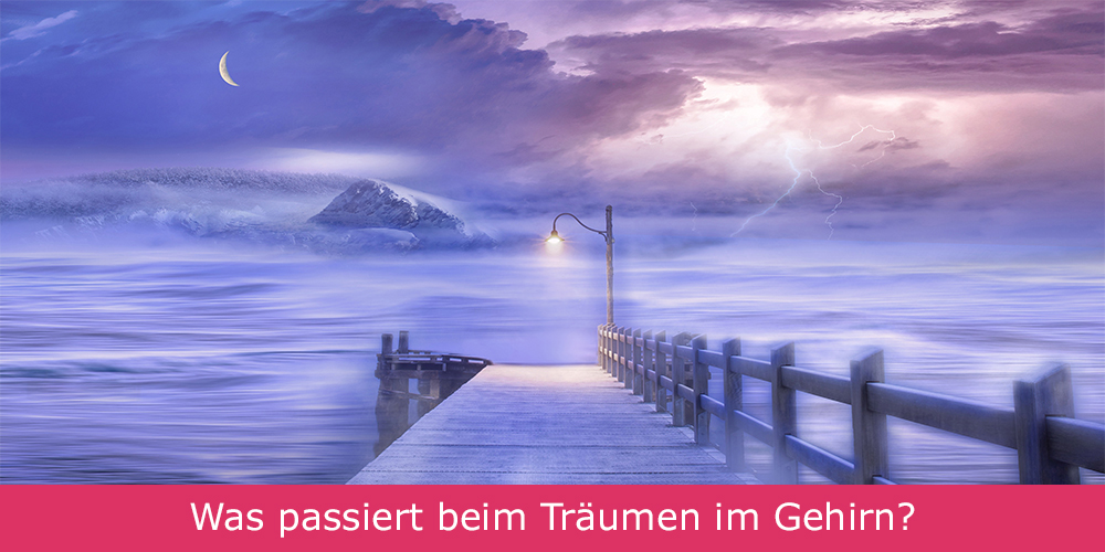 Traumlandschaft, Brücke mit Wolken.