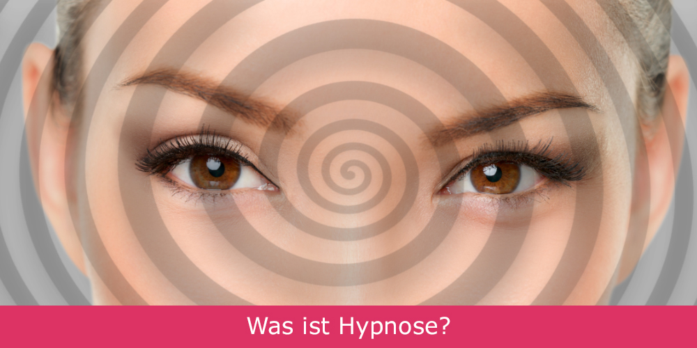 Hypnotisierte Frau mit Hypnose Spiralen.
