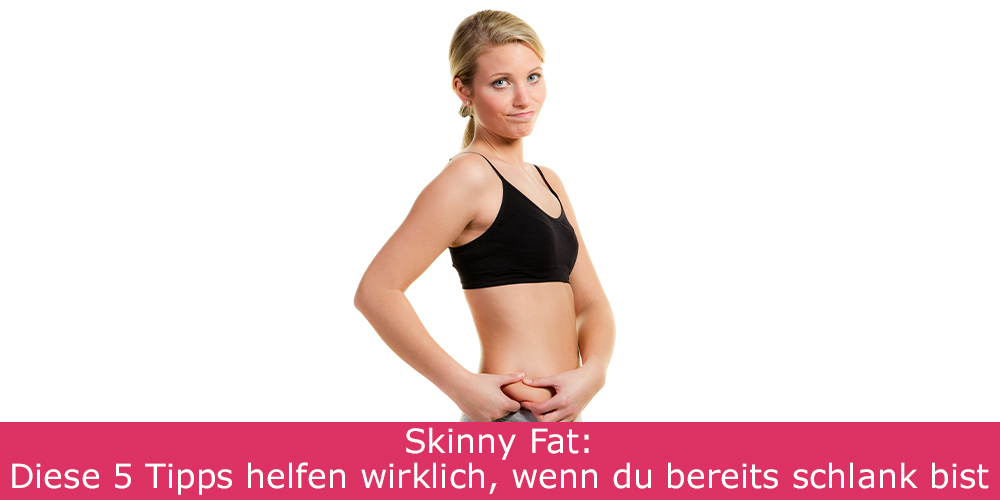 Skinny Fat am Bauch einer Frau.