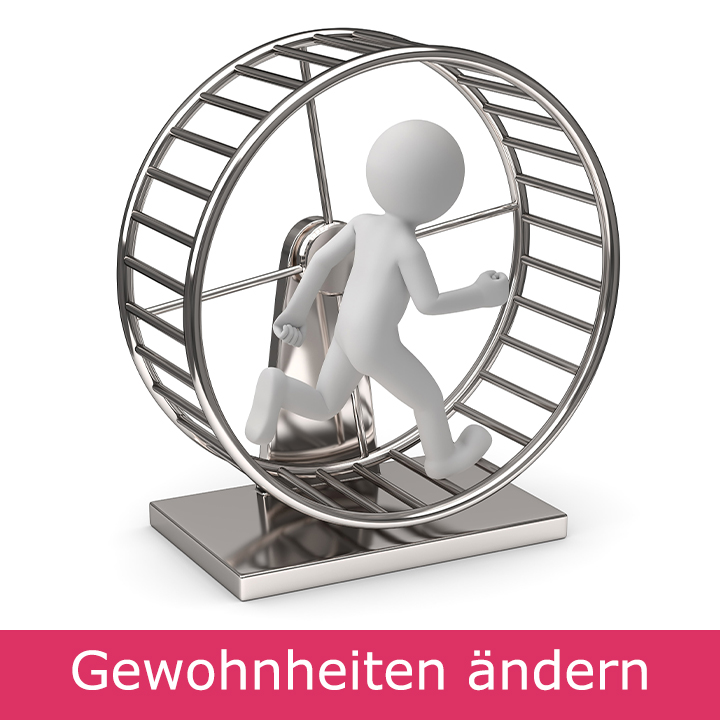 Ein Mann im Hamsterrad.