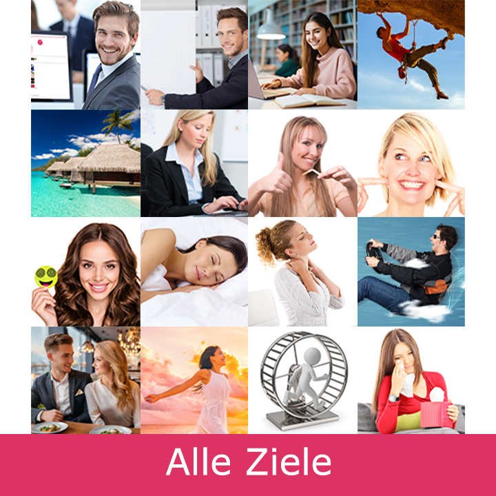 Alle Hypnose Ziele als Mosaik dargestellt